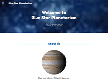 Tablet Screenshot of bluestarplanetarium.com